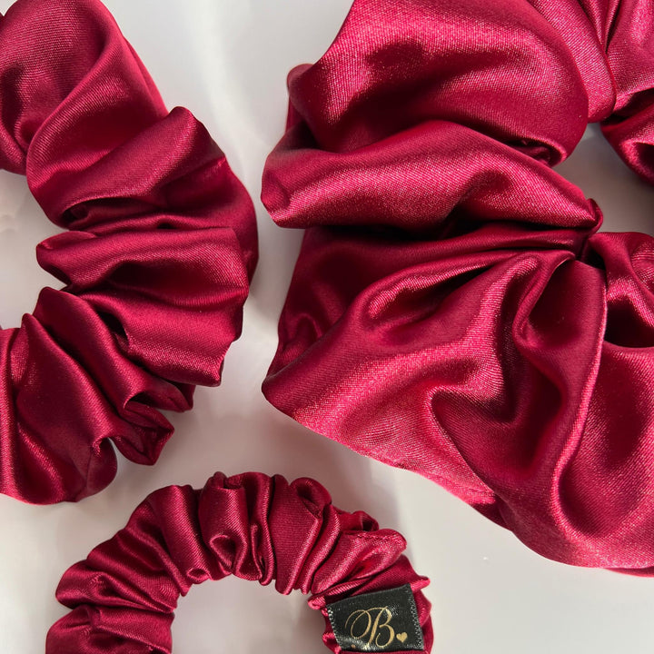 Merlot Silky Satin Scrunchie