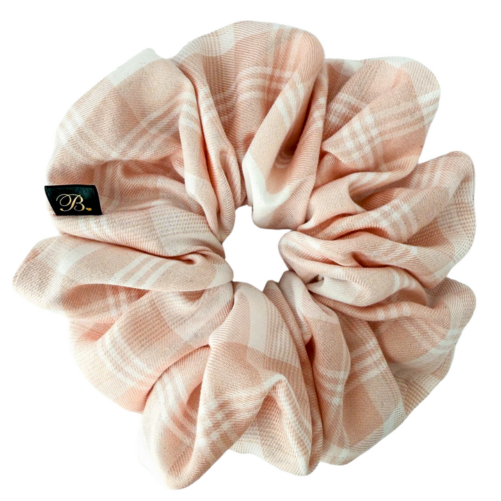 Blush Plaid Scrunchie