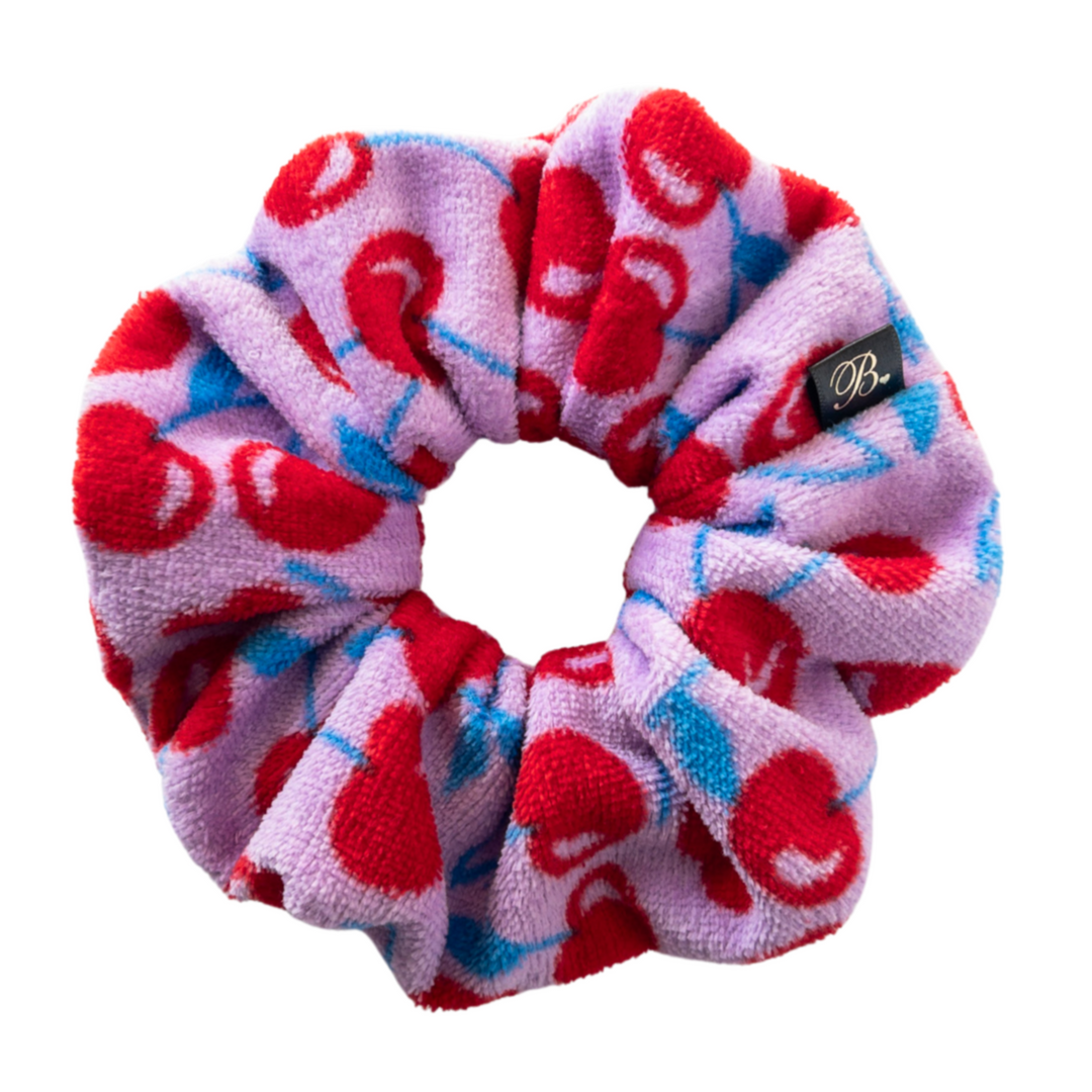 Cherry Towel Scrunchie