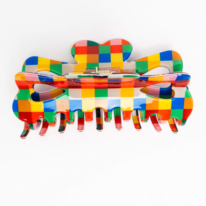Large Checkerboard Hair Claw