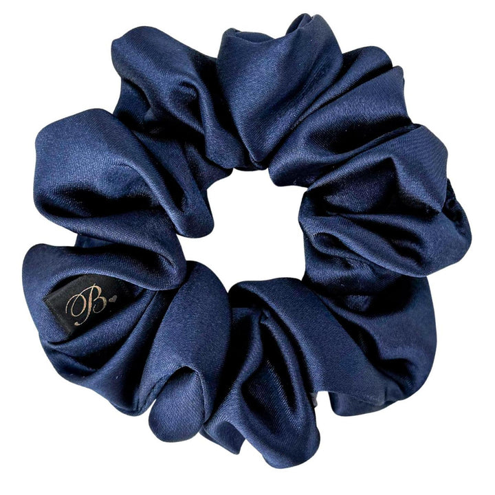 Midnight Silky Satin Scrunchie